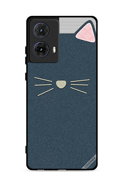 Covernex غطاء حماية لهاتف موتورولا موتو جي 85 5 جي بنقشة قطة من الجلد