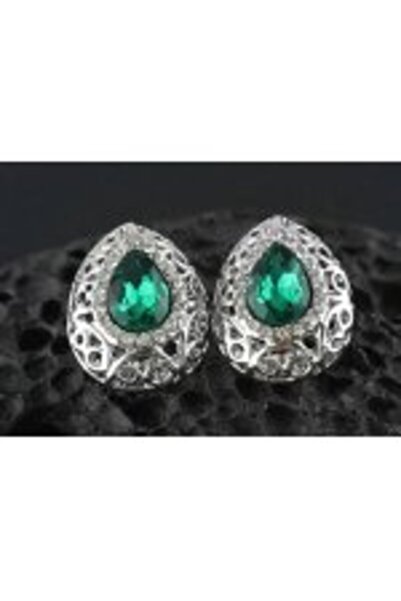 Kelan Set bijuterii Queen Elegance – cristale Royal Green, placat cu argint S925