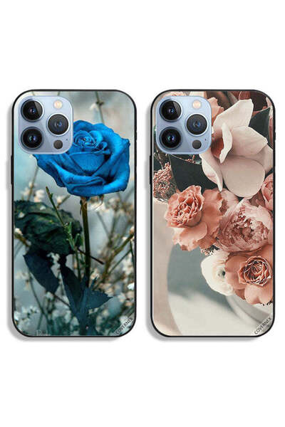 Covernex حافظتان لهاتف Apple iPhone 13 Pro، أغطية حماية وردية مسائية وزهور خو...
