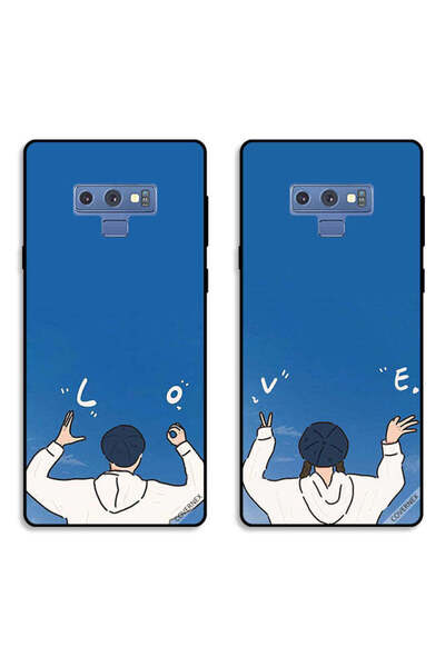 Covernex حافظتان لهاتف سامسونج جالاكسي نوت 9، أغطية حماية خلفية بتصميم لفتة ح...