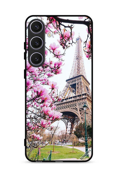 Covernex غطاء حماية لهاتف سامسونج جالكسي S25 بتصميم زهور وبرج إيفل