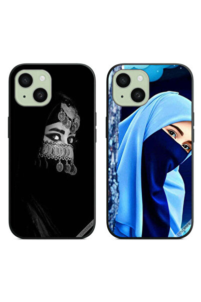 Covernex حافظتان واقيتان لهاتف Apple iPhone 15 Plus بعيون جميلة وفتاة محجبة