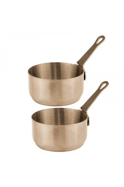 Culinaro Set of 2 sauce pots with stainless steel handle 125ml, 5.4xh3.2cm, copper
