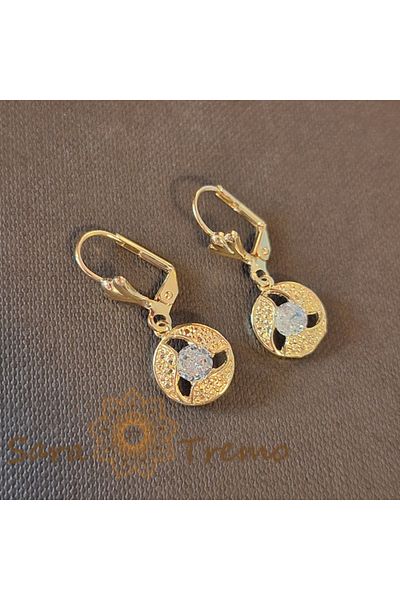 saratremo Cercei model nou cu design decupat și cristal zirconia alb, 2.5 cm