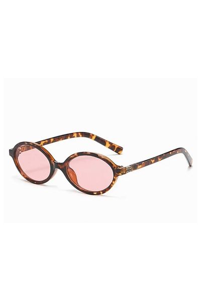 Toz Vintage Leopard Pattern Delova Vintage & Retro Unisex Sunglasses