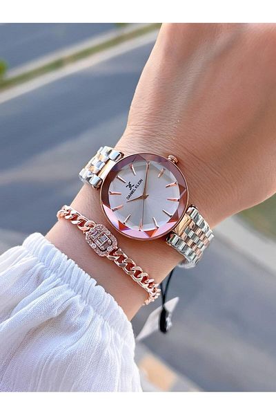 Daniel Klein Women's Wrist Watch+Bracelet with Special Cut Glass 3 Atm Water Resistant 2 Years Warranty V92601.6