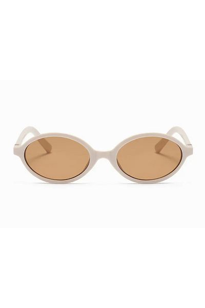 Toz Vintage Delova Beige Color Vintage & Retro Unisex Sunglasses