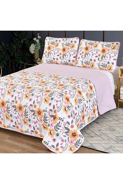 Pucioasa Double quilted bedspread, Pucioasa, Elegance CVI3 Flowers
