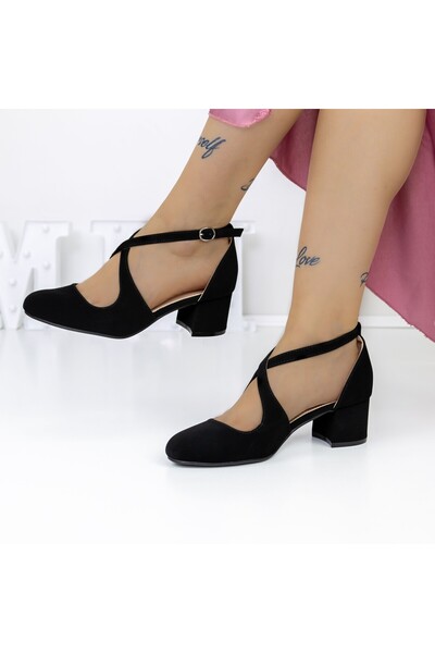 mei Pantofi cu Toc gros 2YXD30 Negru |