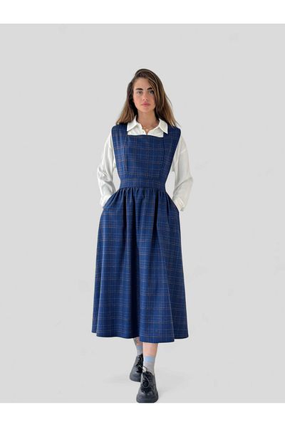 Retrobird Rochie Mandy Lungă Midi Gilet Femei Saks Blue