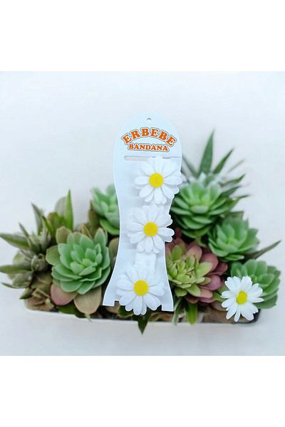 ÖZKARDEŞLER BABY Özkardeşler Baby Baby and Child Bandana with Daisy