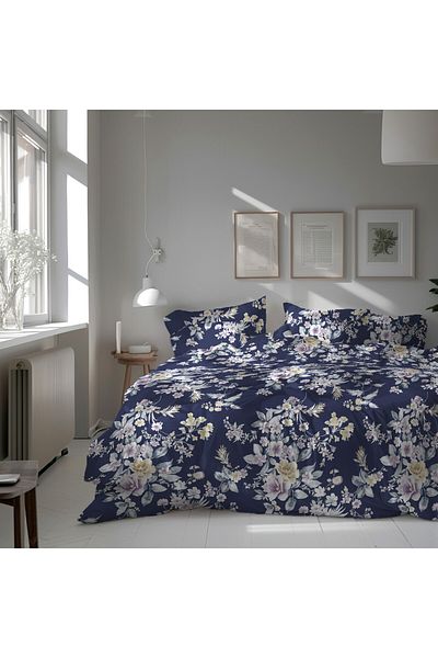 Bedora Bed linen for 2 people, Flower Decor, Bedora, 6 pieces, 200x220, microfiber, multicolor