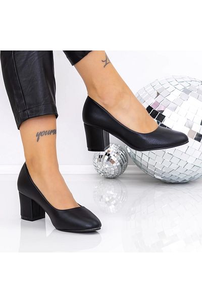 mei Thick Heel Shoes XKK251 Black |
