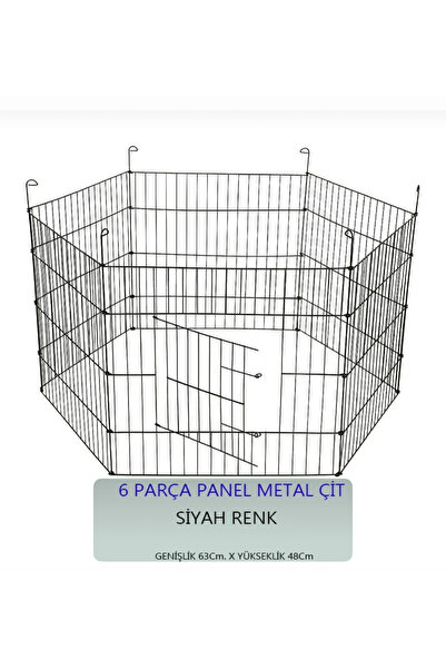 KEDİ KÖPEK EVİ KÖPEK KEDI TAVSAN Çiti Kafesi 63cm X 48cm - 6 Parça Panel Çit-...