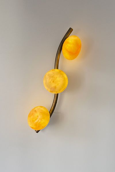 Fivorno Aydınlatma Candy Marble Model Triple Led Antique Color Coated Wall Sconce