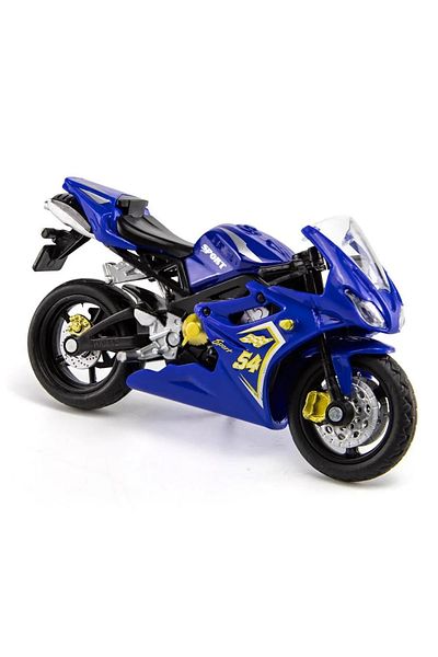 LRS STORE Doytona Trumph 675 Model Motorcycle Special Stand Detailed Decoration Toy Motorcycle 1:18 Blue