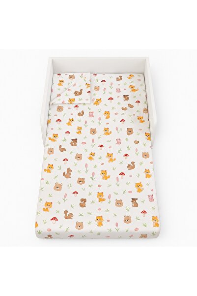 BebeNou Lenjerie in 3 piese Forest pentru pat copii 2-12 ani compatibila cu s...