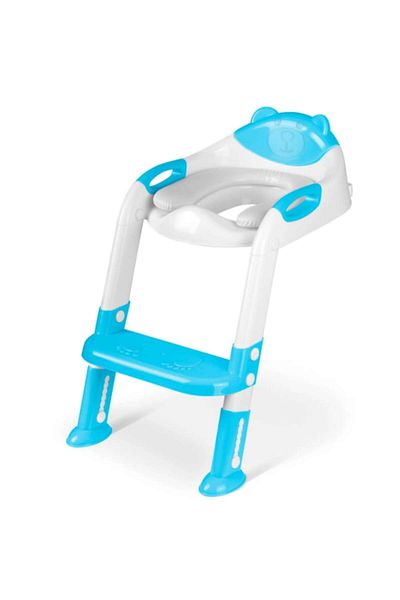 Glow Goods Olită educațională portabilă 2 în 1 pentru copii cu reductor de scară pentru toaletă, husă moale din spumă, ajustabilă