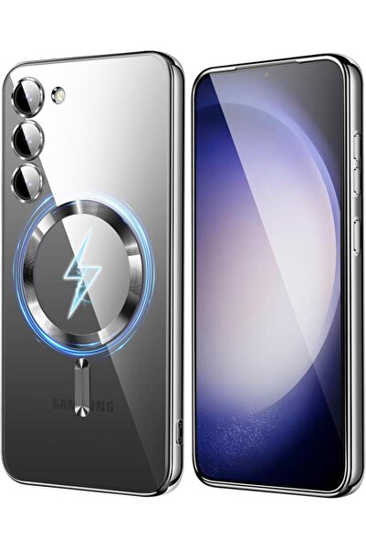 UnDePlus Samsung Galaxy A56 için Magsafe ile uyumlu Kılıf Kamera Lensli Korumalı Şeffaf Silikon Kapak