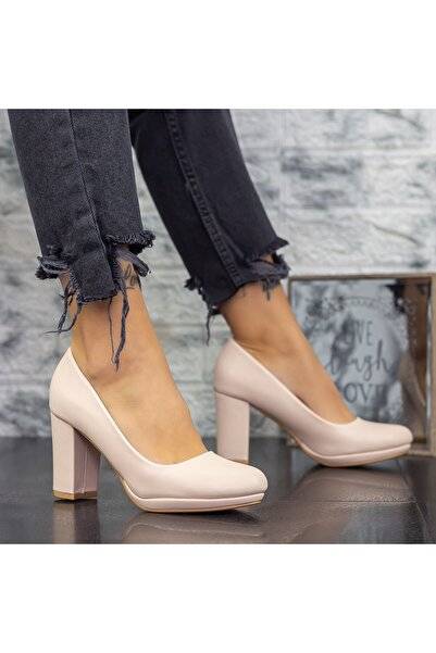 mei Pantofi cu Toc gros 2YXD33A Bej