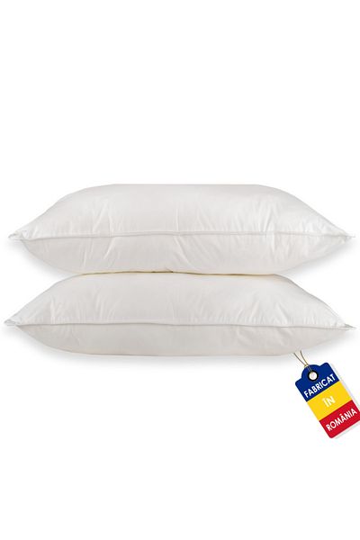 Pernador Set of 2 goose down and feather pillows, 50x70 cm, White