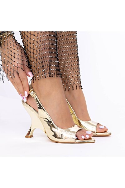 mei Дамски обувки на ток 3KV37 Златни |