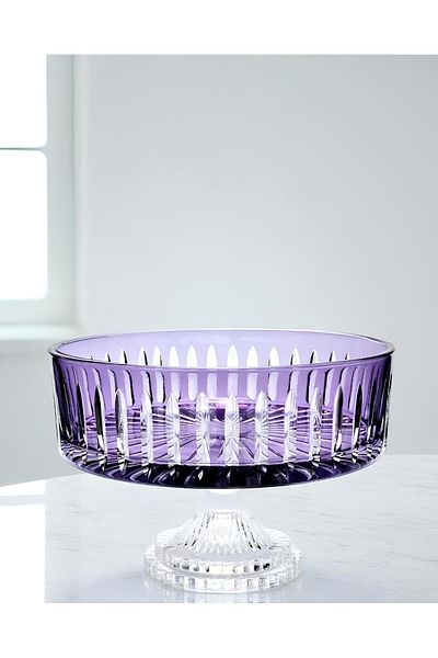 Akden Kristal Crystal Cutting Decor Handworked Colorful Glass Bowl