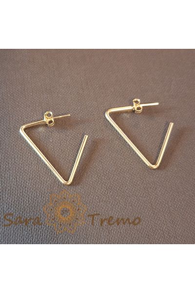 saratremo Simple Open Triangle Earrings