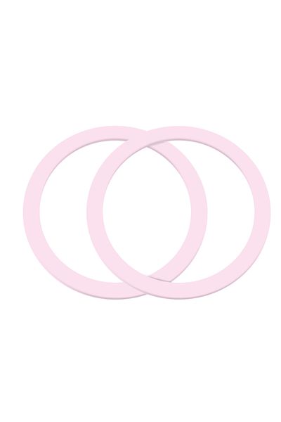 Hurtel Metal magnetic ring for smartphone pink SET 2 pcs.