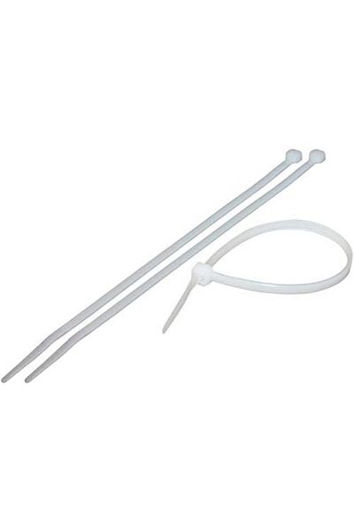Generic ربطة كابل (100 مم × 2.5 مم، أبيض)