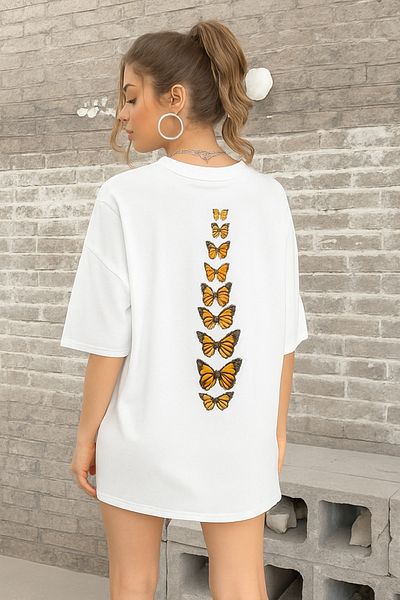 BENROMA 1 προϊόν για αγορές 6 και άνω Δώρο μπλουζάκι Unisex με στάμπα πεταλούδας