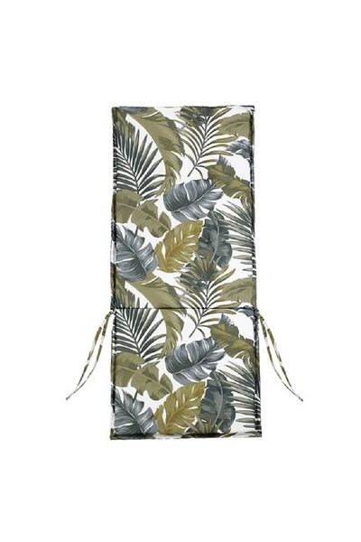 OEM 2x Decorative cushion for chair with backrest, double-sided, water-resistant, 116x43x4 cm, Leaves