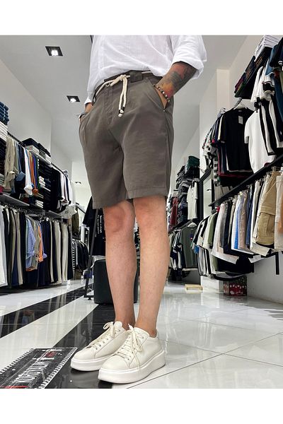 higo Modal Belt Detailed Men's Shorts