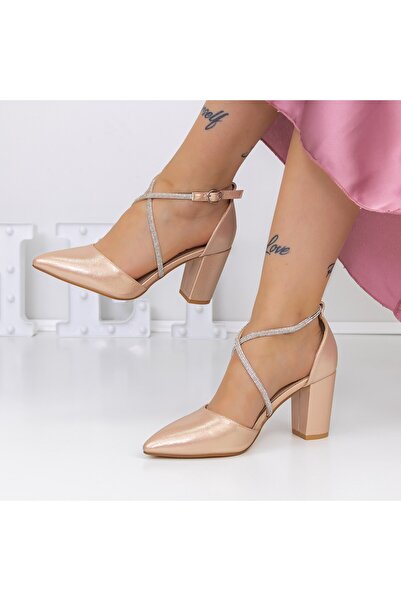 mei Παπούτσια με χοντρό τακούνι 2YXD63 Σαμπανιζέ