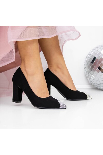 mei Обувки с дебел ток 3XKK69 Черни |