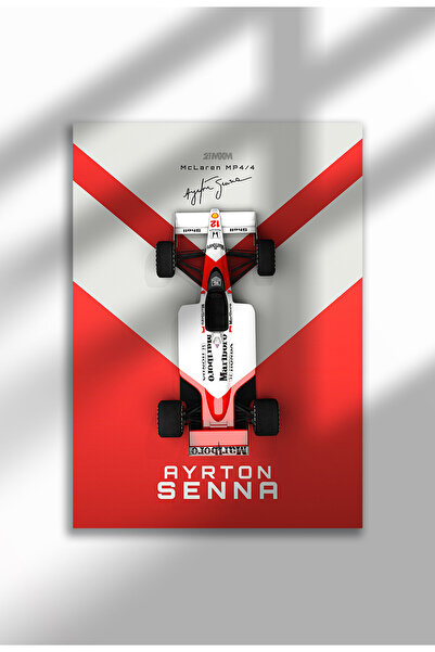 21mxm Ayrton Senna McLaren, Legendă Formula 1, Pictură poster F1, Artă murală...