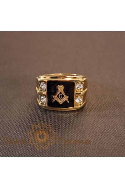 saratremo Masonic Ring, width 1.6 cm – Elegance and symbolism