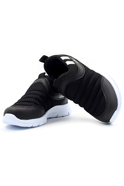 Callion 1006 Black White Orthopedic Daily Laceless Boys' Shoes