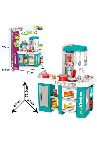 rexa 53-Piece Talented Chef Kitchen Play Set – Pretend Cooking Toy Set with Utensils, Food & Accessories