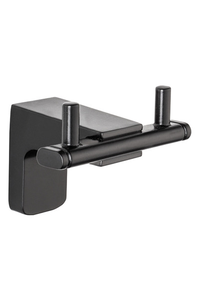 Tema Premium İkili Bornoz Askılık (Mat Siyah)