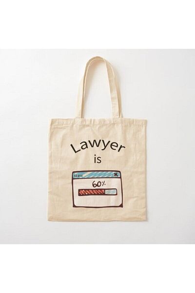 GİFTORA Lawyer Loading Printed Raw Cloth Bag