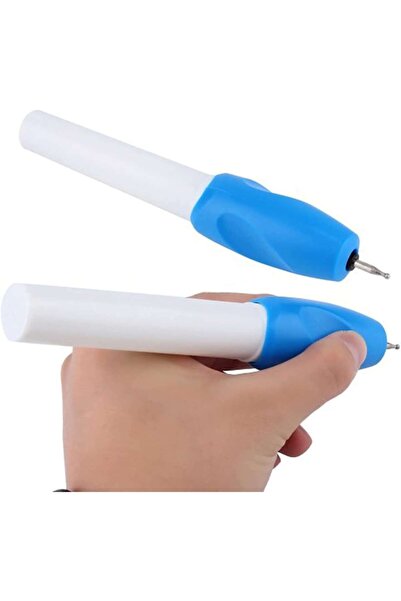 OEM Set 2 pixuri de gravat electrice, Plastic, Albastru/Alb