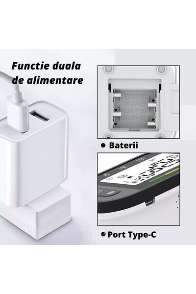 WowStep Arm Blood Pressure Monitor, Pulse, High Precision Sensor, LCD, 3.2 Inch, Adjustable Cuff, Portable