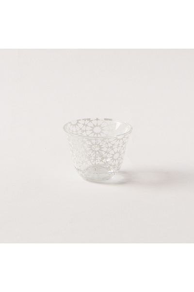 Dallaty Bahja white glass Arabic coffee cup set