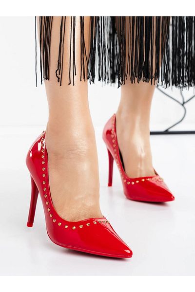 Mulanka Stiletto Shoes B-16 Red |