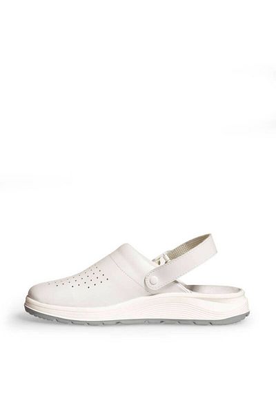 ABEBA Leather medical clogs 87020, White - 41