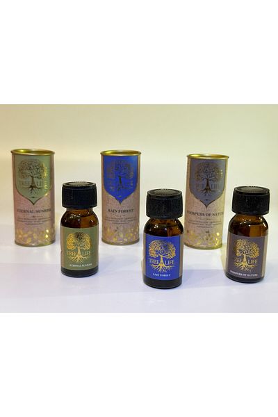 OEM Set 3 uleiuri esentiale Tree of Life: Eternal Sunrise, Rain Forest, Whispers of Nature, 15ml
