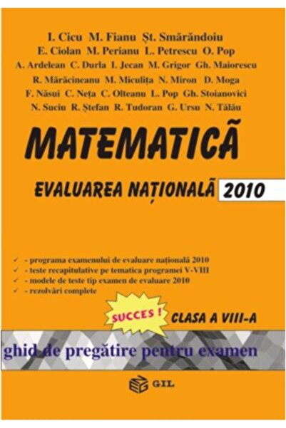 Editura Gil Matematica evaluare nationala 2010, Ion Cicu
