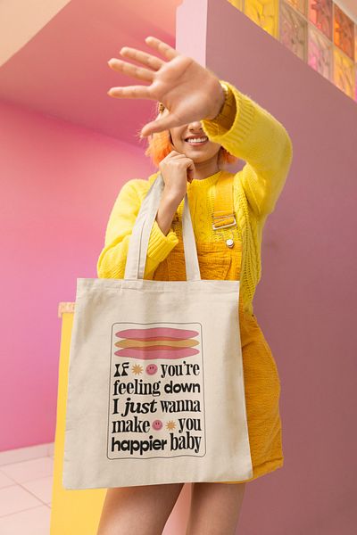 GİFTORA Happier Baby Printed Cloth Bag