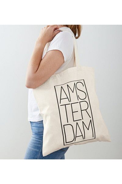 GİFTORA Amsterdam Printed Minimal Raw Cloth